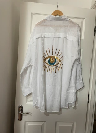 Cotton Oversized Handmade sequin embroidery Eye shirt, 4XL, brand: Amazon, condition: New with tags, size: 4XL / 20, £18.00, £19.60 includes Buyer Protection Pro