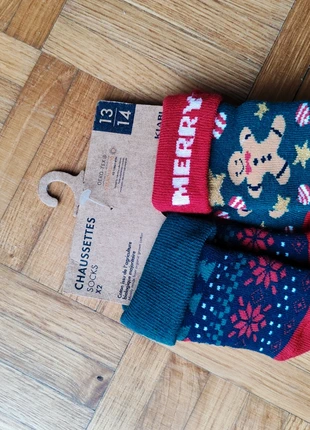 Chaussettes de Noël X2 13/14, marque: Kiabi, état: Neuf avec étiquette, taille: 13-15, 3,00 €, 3,85 € Protection acheteurs incluse