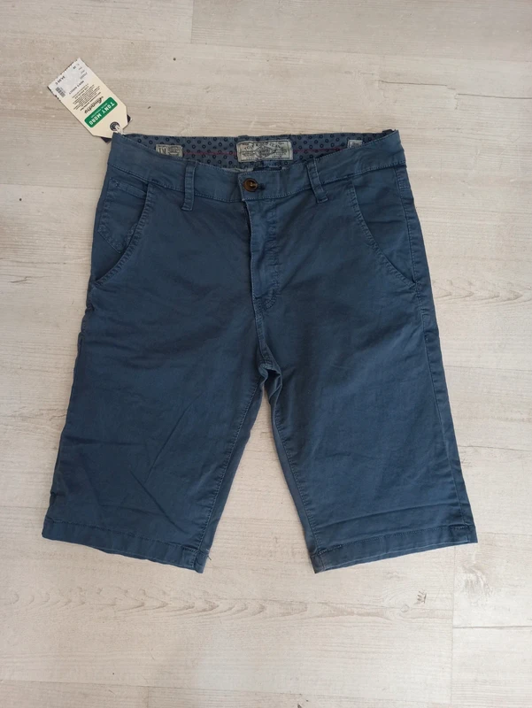 Short jeans fin bleu marine chino homme 32US