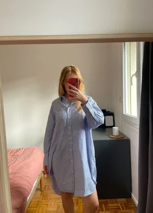 Robe chemise rayée, marca: Zara, estado: Muito bom, tamanho: XS / 34 / 6, €7.00, €8.05 inclui Proteção do Comprador