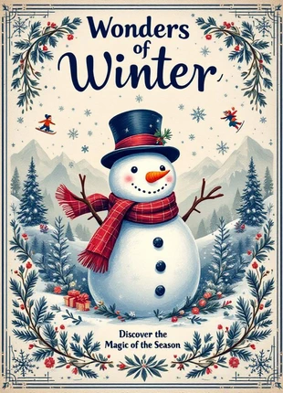 Cadre Art Déco Vintage Winter Bonhomme de neige Merry Christmas - Noel - Père noël, merk: Art Vintage, staat: Nieuw zonder prijskaartje, € 12,00, € 13,30 inclusief Kopersbescherming Pro