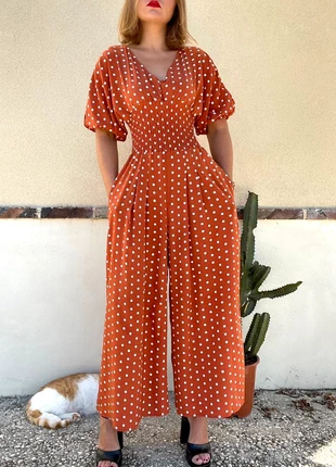 Magnifique combinaison brique à pois blanc / taille M, zustand: Sehr gut, größe: M / 38 / 10, 27,90 €, 30,00 € beinhaltet Vinted-Käuferschutz Pro