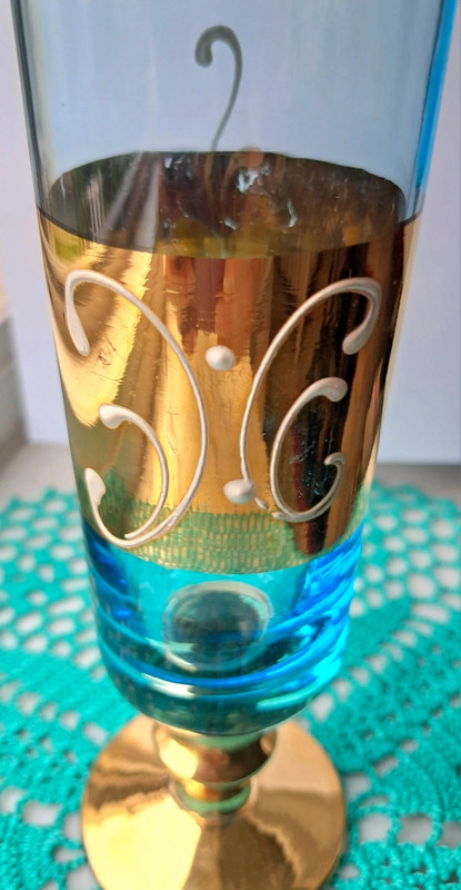 Bicchiere decorato vintage. 5
