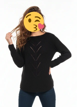 🖤 Suéter Negro Casual de Punto Calado | Talla M 🍀, marca: Local, estado: Muito bom, tamanho: M / 38 / 10, €5.00, €5.95 inclui Proteção do Comprador