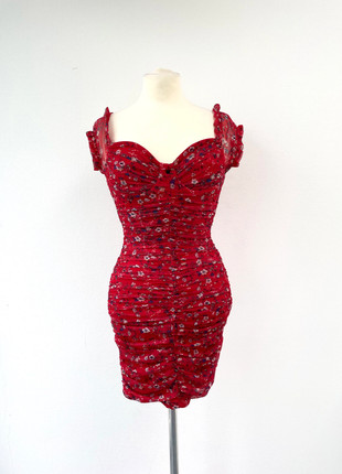 Vintage Millefleurs Corsagenkleid ruched, marque: Pixie Porter, état: Très bon état, taille: S / 36 / 8, 25,00 €, 26,95 € Protection acheteurs incluse