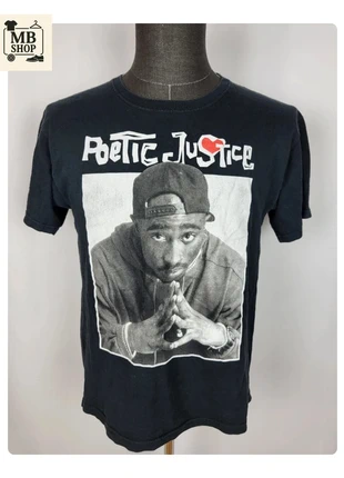 T-shirt graphique vintage noir Police Justice Tupac - 100% coton Taille L, marke: Vintage Dressing, zustand: Sehr gut, größe: L, 14,90 €, 16,35 € beinhaltet Vinted-Käuferschutz Pro
