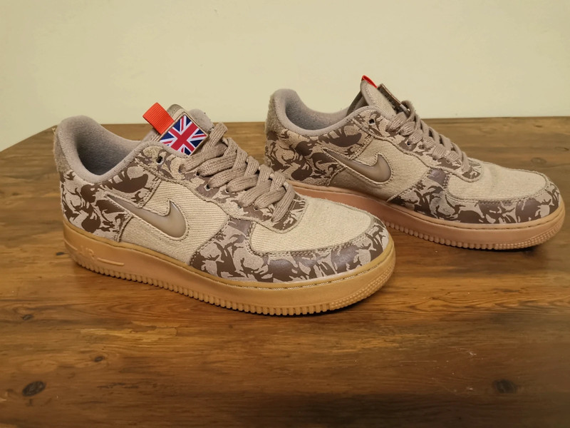 Carp fishing trainer Nike Air Force 1 Jewel Low premium country camo uk edition size 8