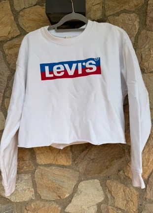 Levi´s Original Signature White Cropped Sweatshirt, marca: Levi's, estado: Nuevo sin etiquetas, tamaño: L / 40 / 12, 9,00 €, 10,15 € Protección al comprador incluida