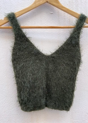 Top de punto peluche verde – Talla única (ideal S/M), estado: Nuevo sin etiquetas, tamaño: Talla única, 5,50 €, 6,48 € Protección al comprador incluida