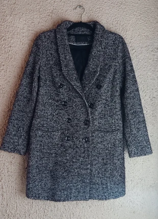 Manteau IKKS noir moucheté bordeaux blanc taille 36 laine femme hiver oldmoney, marke: IKKS, zustand: Sehr gut, größe: S / 36 / 8, 59,00 €, 62,65 € inklusive Vinted-Käuferschutz