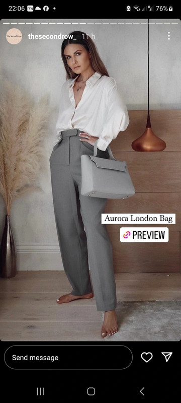 Aurora London Cara dove grey bag Vinted