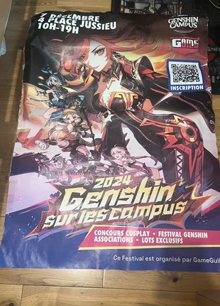 Grand Poster Genshin Campus, brand: miHoYo, condition: Very good, €30.00, €32.20 includes Buyer Protection