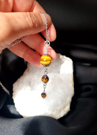 Collier pierre semi-précieuse Œil de tigre A, marca: lithotherapie, estado: Novo sem etiquetas, €13.90, €15.30 inclui Proteção do Comprador