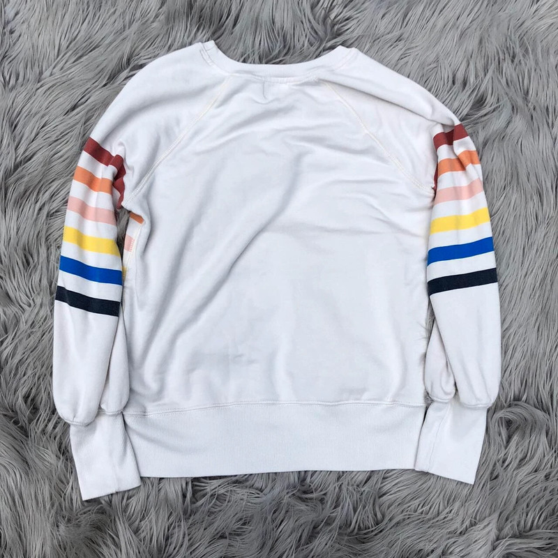 Sundry Retro Rainbow Stripe Sweatshirt, Size Medium 5