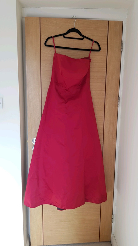 Red long evening  dress 2