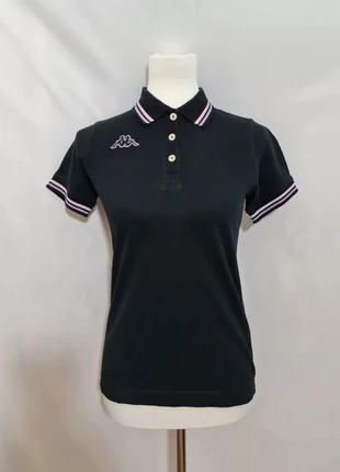 Polo noir Kappa femme logo brodé T.S coton, marke: Kappa, zustand: Sehr gut, größe: S / 36 / 8, 7,00 €, 8,05 € beinhaltet Vinted-Käuferschutz Pro