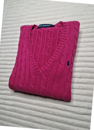 Pull coll V torsade Coton Ralph Lauren femme Rose – logo bleu – taille S, marque: Ralph Lauren, état: Très bon état, taille: S / 36 / 8, 40,00 €, 42,70 € Protection acheteurs incluse