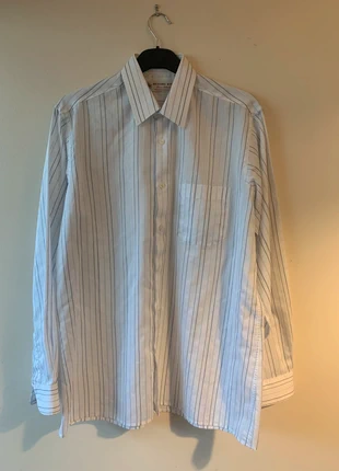 Vintage Richard Jones blue and white striped button up shirt, brand: Vintage, condition: Very good, size: 16 in | 40 cm, £2.75, £3.59 includes Buyer Protection