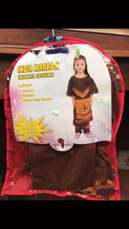 disfraz de india marron