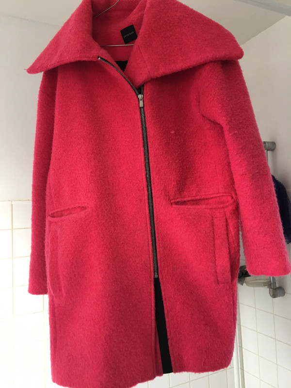 manteau rose poudré promod