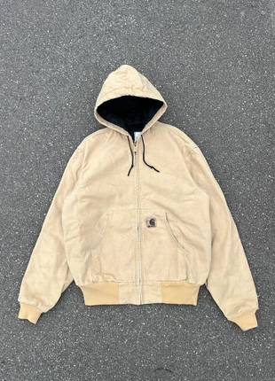 Carhartt active jacket J06 WET workwear quilted lined doublée beige vintage - Taille M, marca: Carhartt, estado: Muito bom, tamanho: M, €160.00, €168.70 inclui Proteção do Comprador Pro