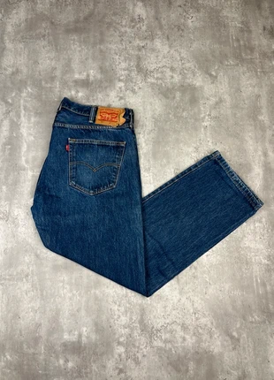 LC06 - Jean Levi's 501 bleu marine coupe droite regular fit denim - W38xL32, merk: Levi's, staat: Heel goed, maat: W38 | FR 48, € 24,99, € 26,94 inclusief Kopersbescherming Pro