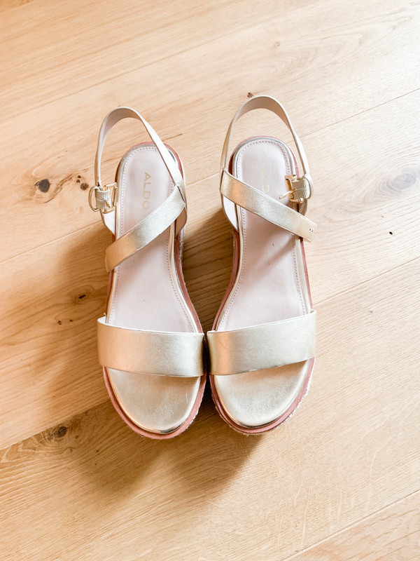 Aldo Sandalen Keil Wedges Gold espadrilles 39 Vinted