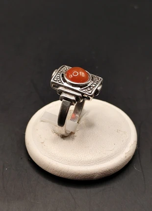 Anello in argento con pietra corniola, marca: Argento, estado: Muy bueno, tamaño: 17,7 mm Ø / 16, 32,50 €, 34,83 € Protección al comprador incluida
