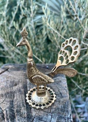 Statuette paon en laiton – Vintage – Travail artisanal, marque: Collection, état: Très bon état, 20,00 €, 21,70 € Protection acheteurs incluse