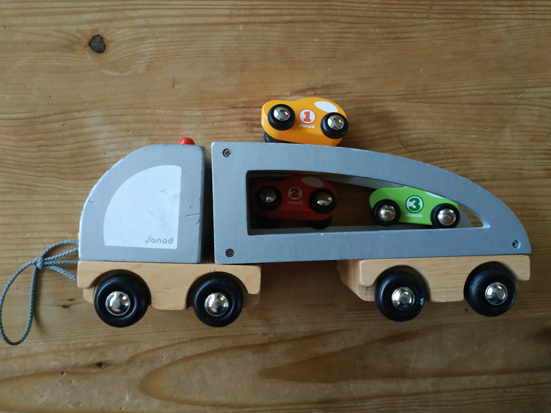 Camion bois enfant - Camion bois JANOD, jouet enfant 2 ans