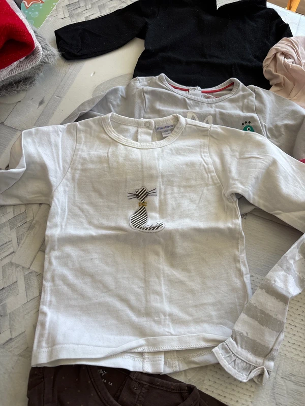 Lot tee-shirts ml 12 mois - photo numéro 6