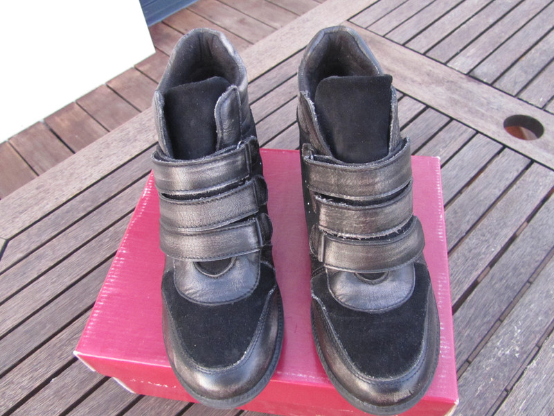 chaussures fille  semelle compensée à scratch(San marina) 1