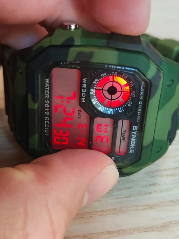 Montre multifonctions vert militaire waterproof - photo numéro 6