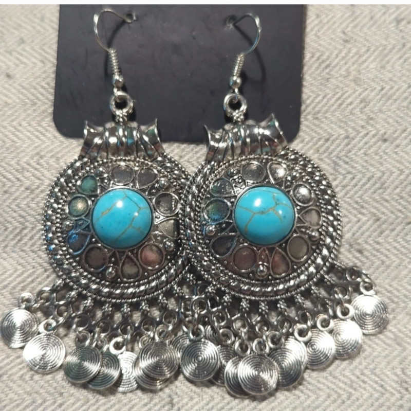 Turquoise and silver jewelry bundle lot 4