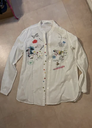 Chemise blanche imprimer desigual, brand: Desigual, condition: Very good, size: L / 40 / 12, €8.00, €9.10 includes Buyer Protection