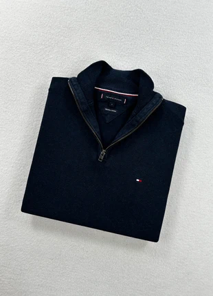 Pull half zip col camionneur Tommy Hilfiger bleu marine logo brodé S homme old money premium, brand: Tommy Hilfiger, condition: Very good, size: S, €50.00, €53.20 includes Buyer Protection