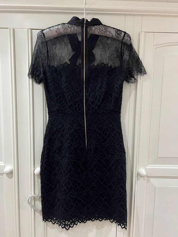 New Sandro black lace dress with bow detail | Vinted