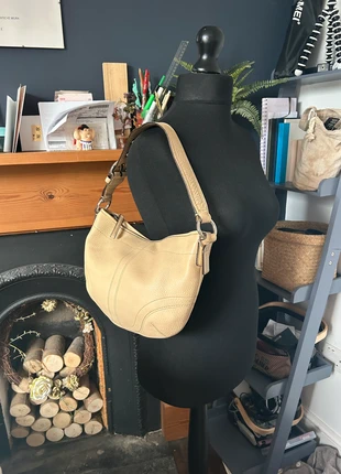 Authentic Rare Coach Soho – Beige Pebbled Leather Belt Strap Shoulder Bag, brand: Coach, condition: Very good, £80.00, £84.70 includes Buyer Protection