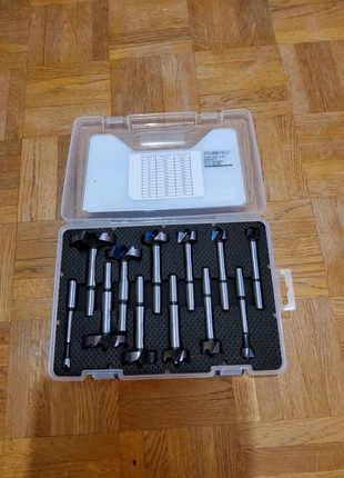 Lot de 12 mèches Forstner neuf avec boîte de rangement, brand: stone reef, condition: New with tags, €40.00, €42.70 includes Buyer Protection