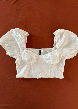 Coquette corset top puff sleeves white 🐚, marque: COQUETTE, état: Neuf sans étiquette, taille: S / 36 / 8, 2,95 €, 3,80 € Protection acheteurs incluse