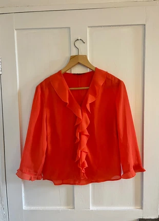 Chiffon 70’s Ruffle Blouse, brand: Vintage, condition: Very good, size: M / UK 12-14, £12.00, £13.30 includes Buyer Protection