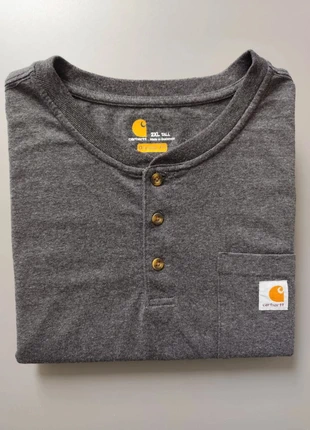 Pull/sweat col rond boutonnet Carhartt gris foncé Taille XXL en très bon état, marke: Carhartt, zustand: Sehr gut, größe: XXL, 35,00 €, 37,45 € inklusive Vinted-Käuferschutz