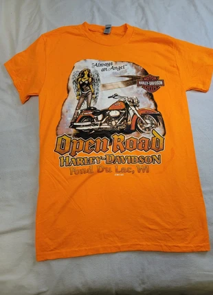 T Shirt vintage graphique: Club Harley Davidson Of Fond Du Lac Wisconsin WI - Orange (Taille S), marca: Harley Davidson, estado: Muy bueno, tamaño: S, 14,00 €, 15,40 € Protección al comprador incluida