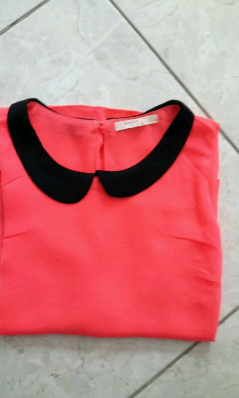 Chemise sans manches rose fluo bershka taille S 4