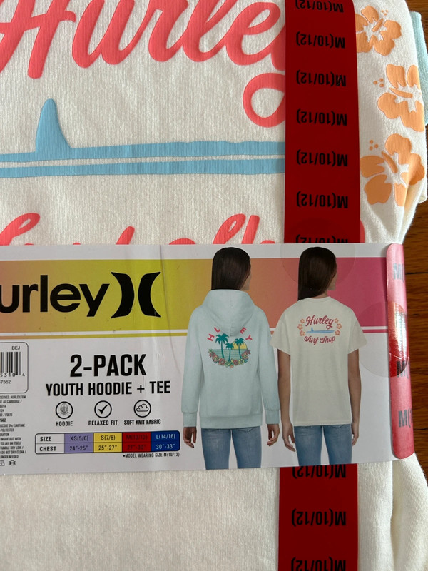 NWT Hurley girl’s hoodie & Tee 2pcs set 2