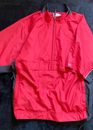 Camiseta deportiva roja Y2K con franja negra, estilo retro streetwear, marque: CB weather Tec, état: Très bon état, taille: L, 25,00 €, 26,95 € Protection acheteurs incluse