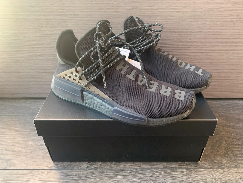 Adidas human race all black online