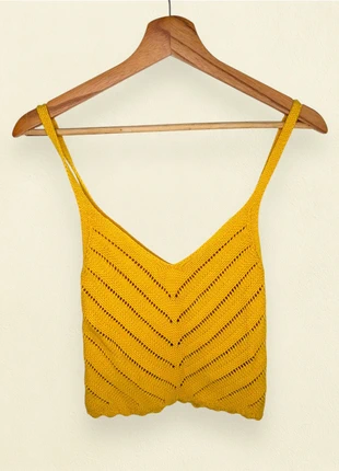 Débardeur en maille Stradivarius moutarde femme T S, marca: Stradivarius, estado: Muy bueno, tamaño: S / 36 / 8, 10,00 €, 11,20 € Protección al comprador Pro incluida