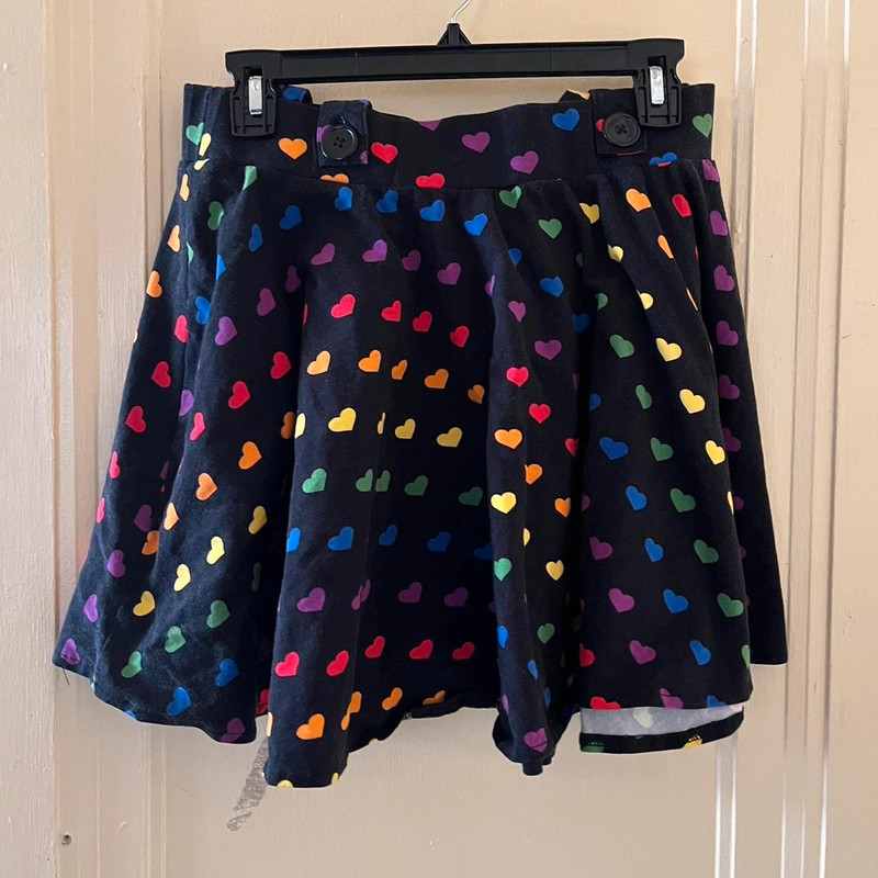 rainbow heart skirt with suspenders 1