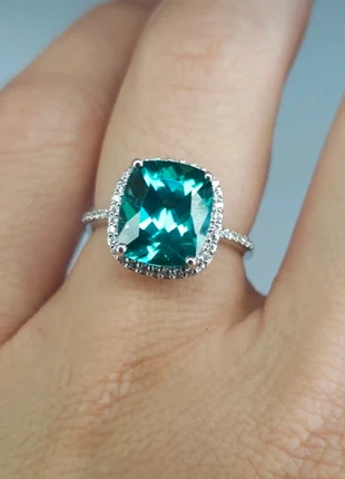 Diamonique Cubic Zirconia set in 925 Sterling Silver Ring,size P-P1/2, brand: sterling silver, condition: Very good, size: 18.1 mm / P½, £28.00, £30.10 includes Buyer Protection Pro